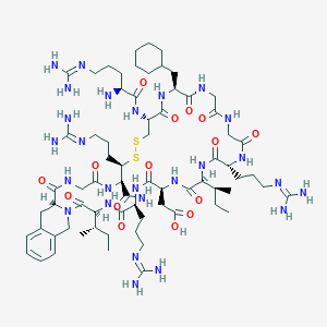 molecular formula C69H116N26O15S2 B1664746 L-半胱氨酰胺，L-精氨酰-L-半胱氨酰-3-环己基-L-丙氨酰甘氨酰甘氨酰-L-精氨酰-L-异亮氨酰-L-α-天冬酰-L-精氨酰-L-异亮氨酰-D-1,2,3,4-四氢-3-异喹啉甲酰-L-精氨酰-，环状 (2-13)-二硫化物 CAS No. 132956-87-7