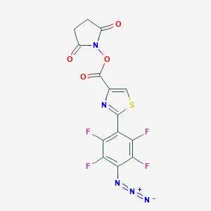 molecular formula C14H5F4N5O4S B166480 Succinimidyl 2-(4-azido-2,3,5,6-tetrafluorophenyl)thiazole-4-carboxylate CAS No. 131238-06-7