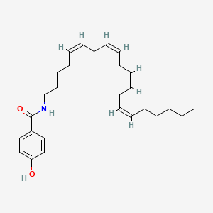 molecular formula C27H39NO2 B1664816 N-(5Z,8Z,11Z,14Z)-5,8,11,14-二十碳四烯-1-基-4-羟基苯甲酰胺 CAS No. 251908-92-6