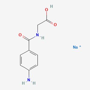 molecular formula C9H10N2NaO3 B1664884 氨基马尿酸钠 CAS No. 94-16-6