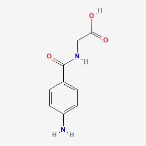 molecular formula C9H10N2O3 B1664885 Aminohippuric acid CAS No. 61-78-9