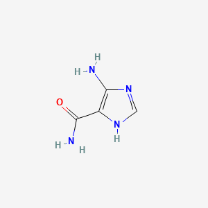 molecular formula C4H6N4O B1664886 5-氨基咪唑-4-甲酰胺 CAS No. 360-97-4