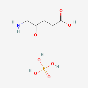 molecular formula C5H12NO7P B1664888 Aminolevulinic acid phosphate CAS No. 868074-65-1