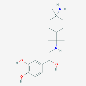 molecular formula C18H30N2O3 B1664889 4-(2-((1-(4-氨基-4-甲基环己基)-1-甲基乙基)氨基)-1-羟基乙基)-1,2-苯二酚 CAS No. 99081-68-2