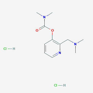 B1664905 Dimethylcarbamic acid (2-((dimethylamino)methyl)-3-pyridyl) ester dihydrochloride CAS No. 67049-84-7