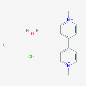 molecular formula C12H16Cl2N2O B166492 4,4'-Bipyridinium, 1,1'-dimethyl-, dichloride, hydrate CAS No. 75365-73-0