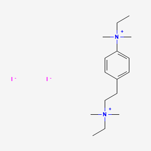 B1664928 AMMONIUM, ((p-ETHYLDIMETHYLAMMONIO)PHENETHYL)ETHYLDIMETHYL-, DIIODIDE CAS No. 63982-30-9