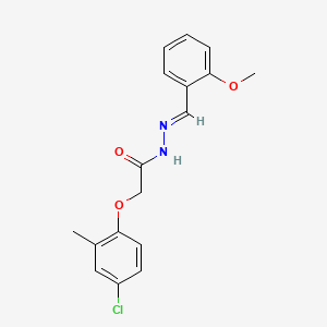 molecular formula C17H17ClN2O3 B1664953 (4-氯-2-甲基苯氧基)-[(2-甲氧基苯基)亚甲基]酰肼乙酸 CAS No. 356102-14-2