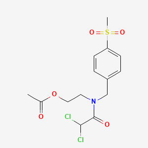 Acetamide, 2,2-dichloro-N-(2-hydroxyethyl)-N-(p-(methylsulfonyl)benzyl)-, acetate (ester)
