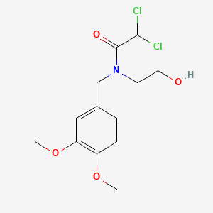 molecular formula C13H17Cl2NO4 B1664969 Acetamide, 2,2-dichloro-N-(2-hydroxyethyl)-N-veratryl- CAS No. 3576-63-4
