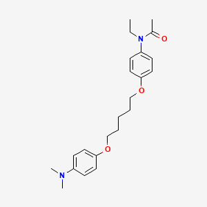 molecular formula C23H32N2O3 B1664986 ACETANILIDE, 4'-(5-(p-(DIMETHYLAMINO)PHENOXY)PENTYLOXY)-N-ETHYL- CAS No. 102753-74-2