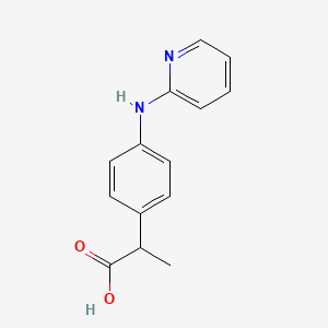 B1665012 Hydratropic acid, p-(2-pyridinylamino)- CAS No. 76302-29-9