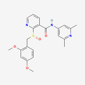 B1665018 2-[(2,4-dimethoxyphenyl)methylsulfinyl]-N-(2,6-dimethylpyridin-4-yl)pyridine-3-carboxamide CAS No. 181821-99-8