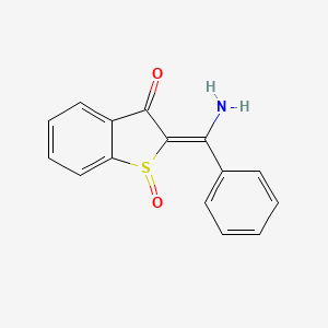 molecular formula C15H11NO2S B1665041 (2E)-2-[氨基(苯基)亚甲基]-1-氧代-1-苯并噻吩-3-酮 CAS No. 88708-96-7