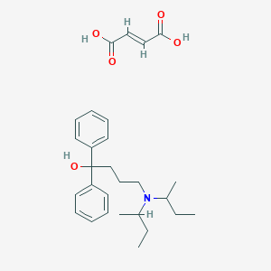 molecular formula C28H39NO5 B1665043 4-二异丁基氨基-1,1-二苯基-1-丁醇马来酸酯 CAS No. 99465-44-8