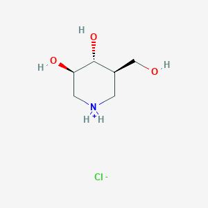 molecular formula C6H14ClNO3 B1665045 (3R,4R,5R)-5-(羟甲基)哌啶-3,4-二醇盐酸盐 CAS No. 161302-93-8
