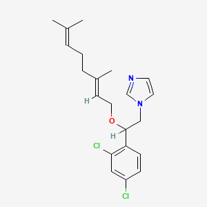 molecular formula C21H26Cl2N2O B1665049 1-[2-(2,4-dichlorophenyl)-2-[(2E)-3,7-dimethylocta-2,6-dienoxy]ethyl]imidazole CAS No. 135330-85-7