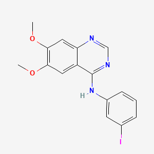 molecular formula C16H14IN3O2 B1665055 N-(3-iodophenyl)-6,7-dimethoxyquinazolin-4-amine CAS No. 189290-58-2