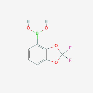 molecular formula C7H5BF2O4 B166506 (2,2-二氟苯并[d][1,3]二氧杂环-4-基)硼酸 CAS No. 126120-87-4