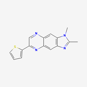 B1665071 1H-Imidazo(4,5-g)quinoxaline, 1,2-dimethyl-6-(2-thienyl)- CAS No. 226717-28-8