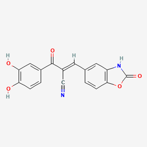 (E)-2-(3,4-dihydroxybenzoyl)-3-(2-oxo-3H-1,3-benzoxazol-5-yl)prop-2-enenitrile