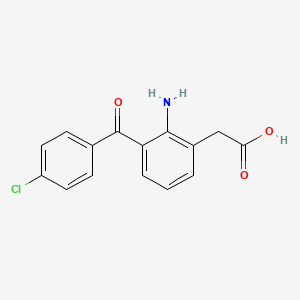 molecular formula C15H11ClNNaO3 B1665091 2-[2-氨基-3-(4-氯苯甲酰)苯基]乙酸 CAS No. 61941-63-7