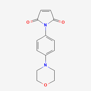 molecular formula C14H14N2O3 B1665092 1-[4-(4-Morpholinyl)phenyl]-1H-pyrrole-2,5-dione CAS No. 216774-38-8