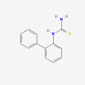 molecular formula C13H12N2S B1665100 Urea, 1-(2-biphenylyl)-2-thio- CAS No. 19250-02-3