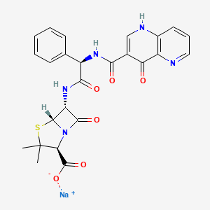 molecular formula C25H22N5NaO6S B1665125 阿帕西林钠 CAS No. 58795-03-2