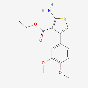 molecular formula C15H17NO4S B1665138 Ethyl 2-amino-4-(3,4-dimethoxyphenyl)thiophene-3-carboxylate CAS No. 15854-12-3
