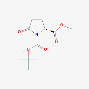 molecular formula C11H17NO5 B166516 (R)-1-叔丁基 2-甲基 5-氧代吡咯烷-1,2-二羧酸酯 CAS No. 128811-48-3