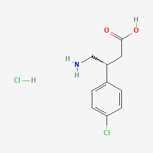 molecular formula C10H13Cl2NO2 B1665166 Arbaclofen hydrochloride CAS No. 63701-55-3