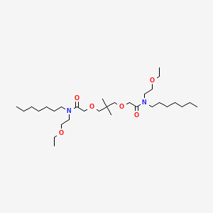 molecular formula C31H62N2O6 B1665182 3,9,13-三氧杂-6-氮杂十五烷-15-酰胺，N-(2-乙氧基乙基)-N,6-二庚基-11,11-二甲基-7-氧代- CAS No. 80712-94-3