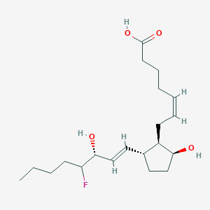 B1665200 (Z)-7-[(1R,2R,5S)-2-[(E,3R)-4-Fluoro-3-hydroxyoct-1-enyl]-5-hydroxycyclopentyl]hept-5-enoic acid CAS No. 64603-03-8