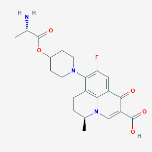 molecular formula C22H26FN3O5 B1665202 阿拉乐伐地氟沙星 CAS No. 706809-20-3