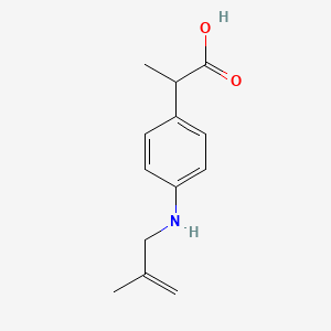 molecular formula C13H17NO2 B1665248 Alminoprofen CAS No. 54362-71-9