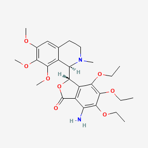 molecular formula C27H36N2O8 B1665273 Altoqualine CAS No. 121029-11-6