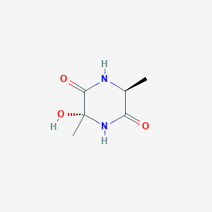 B166532 (3R,6S)-3-Hydroxy-3,6-dimethylpiperazine-2,5-dione CAS No. 126266-50-0