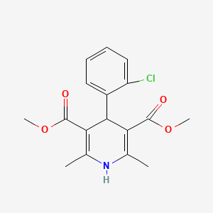 molecular formula C17H18ClNO4 B1665369 4-(2-氯苯基)-2,6-二甲基-1,4-二氢吡啶-3,5-二甲酸二甲酯 CAS No. 43067-01-2