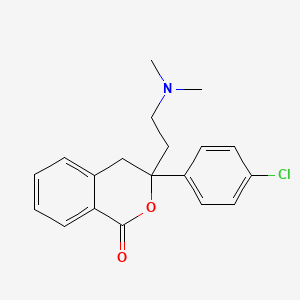 molecular formula C19H20ClNO2 B1665392 3-(4-氯苯基)-3-(2-(二甲氨基)乙基)异色满-1-酮 CAS No. 734528-95-1