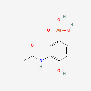 molecular formula C8H10AsNO5 B1665420 乙酰胂酚 CAS No. 97-44-9