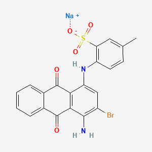 molecular formula C21H14BrN2NaO5S B1665441 钠6-((4-氨基-3-溴-9,10-二氢-9,10-二氧-1-蒽基)氨基)甲苯-3-磺酸盐 CAS No. 6424-75-5