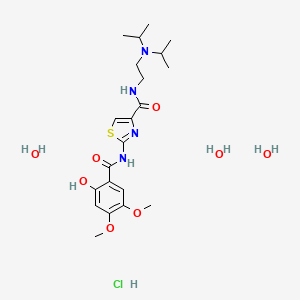 molecular formula C21H37ClN4O8S B1665449 阿科替胺盐酸盐水合物 CAS No. 773092-05-0