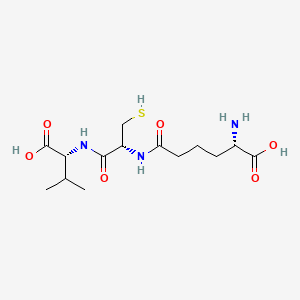 molecular formula C14H25N3O6S B1665464 L-d-(α-氨基己二酰基)-L-半胱氨酰-D-缬氨酸 CAS No. 32467-88-2