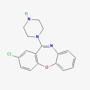 molecular formula C17H16ClN3O B1665473 Amoxapine CAS No. 14028-44-5
