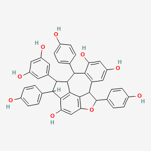 molecular formula C42H32O9 B1665484 Viniferol D CAS No. 130518-20-6