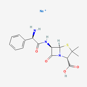 molecular formula C16H19N3NaO4S+ B1665487 氨苄青霉素钠 CAS No. 69-52-3