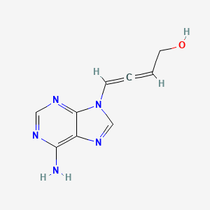 molecular formula C9H9N5O B1665521 Adenallene CAS No. 114987-18-7