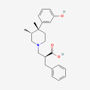 molecular formula C23H29NO3 B1665540 (S)-2-苄基-3-((3R,4R)-4-(3-羟基苯基)-3,4-二甲基哌啶-1-基)丙酸 CAS No. 156130-41-5
