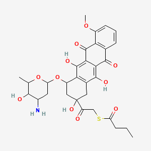 molecular formula C31H35NO11S B1665559 阿霉素14-硫代戊酸盐 CAS No. 101980-75-0
